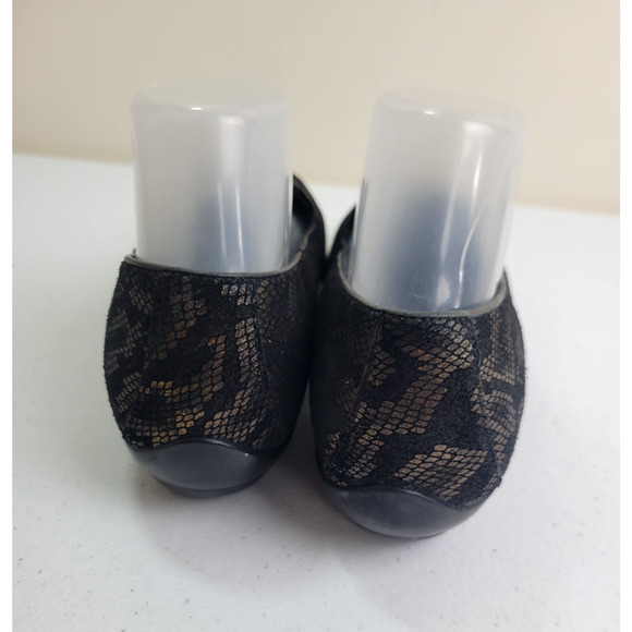 Dansko Olivia Black Gold Shoes Loafers Snake Print Comfort Shoes Women's Size 38 - Picture 5 of 13